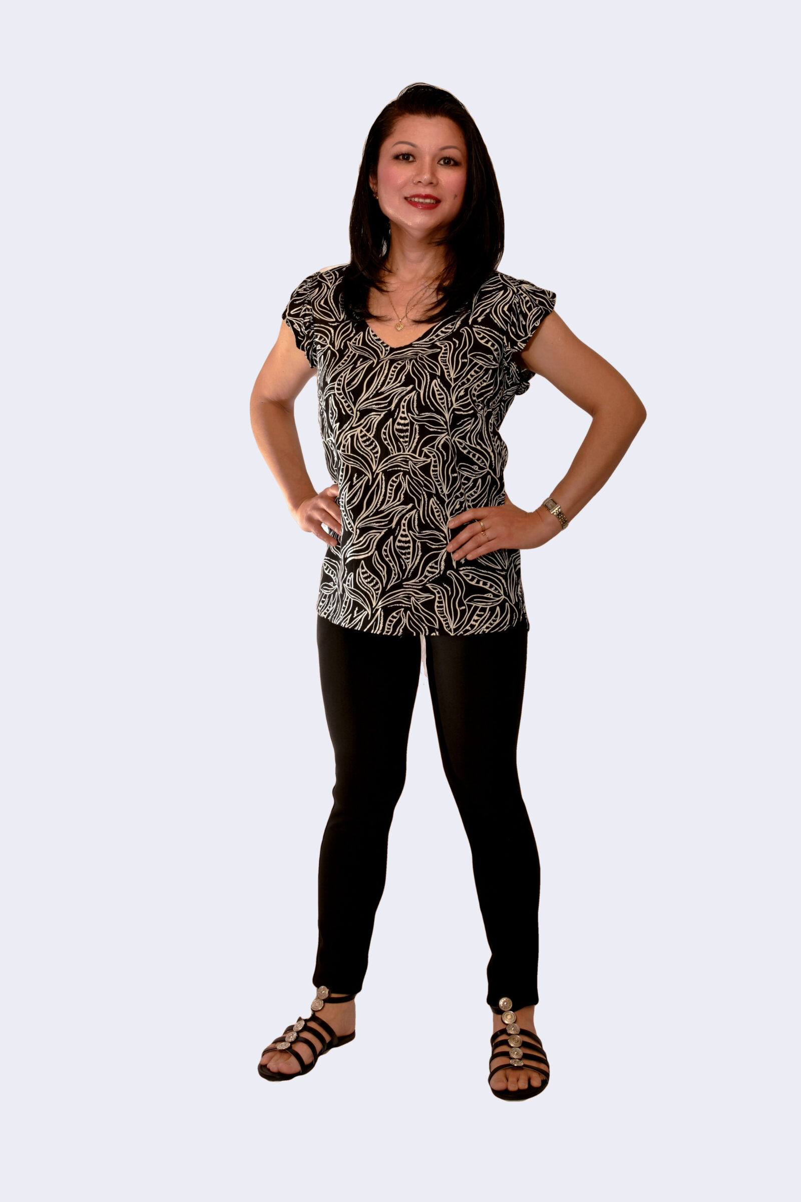 Top met bladprint